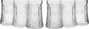 7 Oz Hand-Made Crystal Highball Cocktail Glasses, High Vintage Water Juice Beverage Glasses, Wedding Drinkware