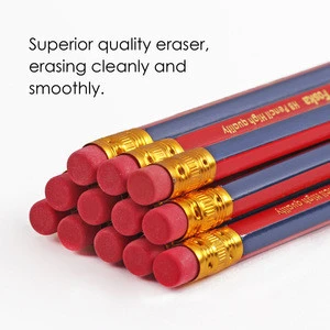 7 Sharpened Wooden HB Pencil with Eraser