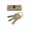 70mm Double Open Zinc Cylinder Lock SN Color Door Lock Cylinder with 3 Nickel Plated iron normal keys
