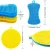 Import 8 Pieces Silicone Sponge Silicone Scrubber Dish Brush Cleaning Sponges Circular from China