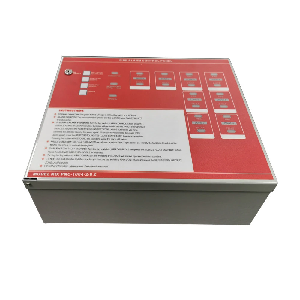 8 Zone Smoke Detection Conventional Fire Alarm Control Panel Non-Addressable Type Against To False Alarms