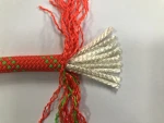 8mm orange polyester double braided rope safety rescue rope