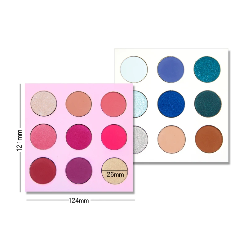 9 Color Eye Makeup Private Label High Pigment Eyeshadow Palettes