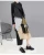 Import A word skirt autumn winter 2024 port taste womens personality versatile irregular stitching skirt from China