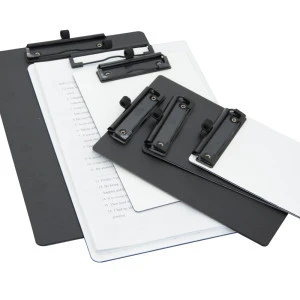 A4 A5 Clipboard Black Metal Clip PP Foam Single Clipboard With Pen Loop