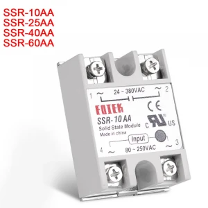 AC-AC Single Phase Solid State Relay 10A 25A 40A 60A SSR Module SSR 10AA 25AA 40AA 60AA 80-250V AC 220V To 24-380V