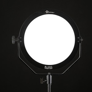 Adjustable flash point 24W round LED studio panel light video soft light for film photography