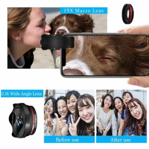 Aipaxal 5 in 1 Phone Camera lens Kit 12X Vari-focal ZoomTelescope Telephoto Lens Mobile Phone Camera Lenses For iPhone