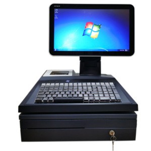 AK-535 Touch Screen All in One  POS System with Keyboard and POS Printer 58mm