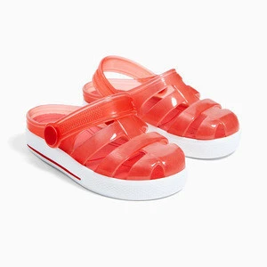  Wholesale Red Plastic Summer Beach Rubber Sandals Custom Baby Beautiful Flat Fashion Children Kids Shoes Girls Slippers