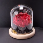 all occassion creative gifts LED lamp glass eternal flower ornament gift soap flower valentines day gifts
