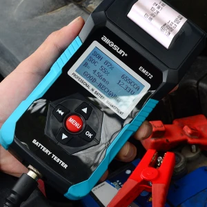 Allosun EM572 Automotive Battery Tester Car Battery Disgnosis tool CCA Tester with printer