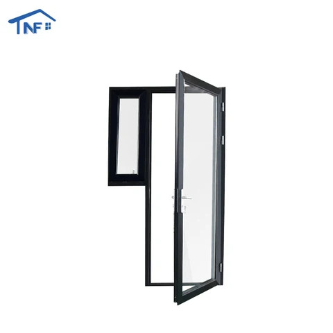 Aluminum Exterior Double Glass French Entry Door Swing Casement Door