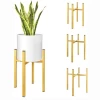 Amazon Factory Price Metal Adjustable Gold Plant Stand Flower Pot Stand Indoor Outdoor Iron Plant Stand for Home Garden Display