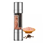Amazon hot 2 in 1 manual salt and pepper mill pepper grinder with double ended design