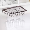 Amazon Hot Sale Wine Glass Rack Under Cabinet Stemware Wine Glass Holder Glasses Storage Hanger Metal Organizer 3 Rows