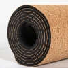 Amyup 6mm natural rubber yoga mat grounding ecological yoga mat earthing brown cork yoga mat thick