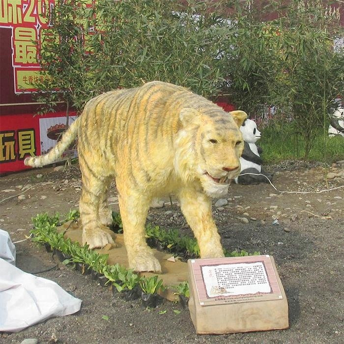 animated life size artificial tiger/lion animal model statue for sale