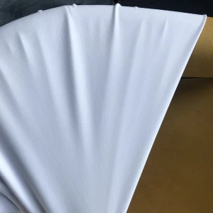 Anti-microbial Polyester Spandex Four Way Stretchy Blank White Color for Sublimation/Heat Transfer