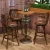 Import Antique  hotel furniture  restaurant  high dining  table and oak chairs  bar stool  dining table with cast iron table base from China