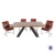Import antique style simple wood metal dining table set from China