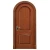 Import arch main entry modern exterior door round arch design teak wood doors from China