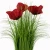 Import Artificial 3 heads poppy silk flowers onion grass block branch plants for indoor home shopping mall fence decoration from China