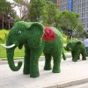 artificial amusement park decoration man made large animal statue grass elephant sculpture