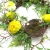 Import Artificial wild flower wreath with lemon birdnest for door decoration from China
