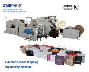 Automatic Paper Shopping Bag Making Machine with Handles inline