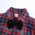 Import Autumn Season Boys Clothing Fashion New Cartoon lattice Collar Long Sleeve Cotton 100% Shirt Boy Shirts+Tie bow from China