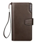 Baellerry Top 10 newest men long wallet High-capacity man retro style high quality hand bags zipper wallet