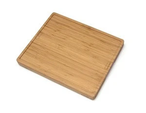 Bamboo Cutting Board with 6 Colored Poly Inlay Mats Wood Chopping Block
