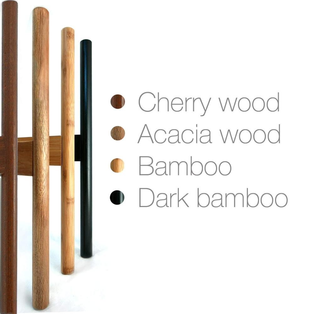 Bamboo Wood Plant Pot Stand Holder,  Indoor Wholesale Black Walnut Wood Dark Bamboo Mid Century Adjustable Plant Stand