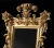 Import Baroco style marble top wooden carving gold color console table with mirror from China