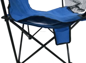 Basic Folding Camping Beach Chair with Heated seat pad position an side phone pocket