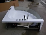 Bathroom Luxury Corner Air Bubble Whirlpool Spa Corner Hot Bath For Adult