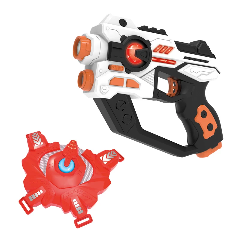 Battled Gun Game Toy Infrared CS Laser Tag 2Vests 2Guns Fighting each other