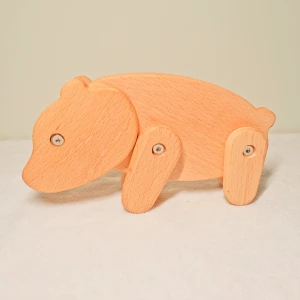 Bear Wooden Decoration New Design Animal Wood Crafts Creative Home Decor 2021 Novelty Wooden Toys