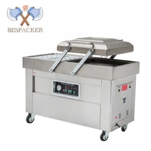 Bespacker DZ400/2SB Industrial automatic double chamber vacuum bag packing packaging sealing sealer machine for food