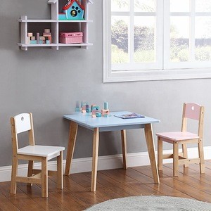 Best Modern Wooden Writing Kids Study Table Child Desk and Chair Children Furniture Set