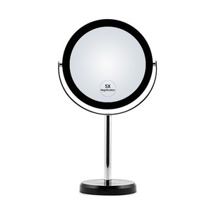 Best-selling 360 degree rotation makeup mirror standing cosmetic mirror with Metal stents