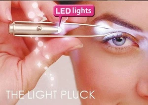 Best Selling Stainless Steel Tweezer Precision LED Light Eyebrow Tweezers
