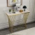 Import Black Sintered Stone Marble Top Console Table with Gold Metal Base from China