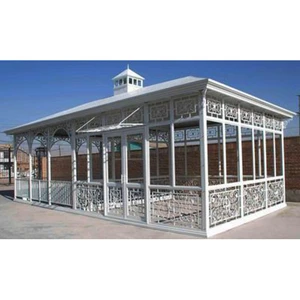 Botou hengsheng supplied Hot Galvanized Steel Frame garden house for sale HS-GREENHOUSE-3