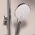 Import Brass bath & shower faucets kit modern silver rain shower set with diverter from China