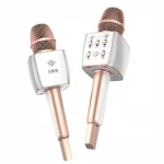 BT Wireless Microphone and Sound Card all-in-one Design Dual Speaker Microphone Portable for Mobile Phones tablets  Entertain