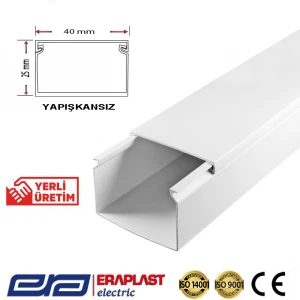 Cable Trunking 40x25 PVC Adhesive (Wiring Duct) CE, ISO9001:2015