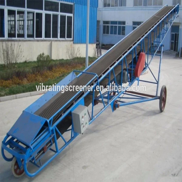 Carbon Steel Mobile Mining Sand Rubber Belt Conveyor