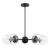 Import Chandelier 5- lights black finish clear seeded glass shade modern chandelier  lights and lighting home from China